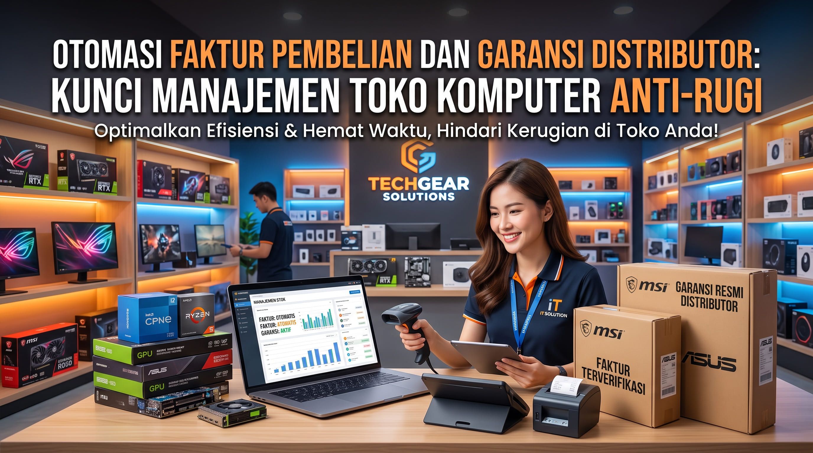 Otomasi Faktur Pembelian dan Garansi Distributor: Kunci Manajemen Toko Komputer Anti-Rugi