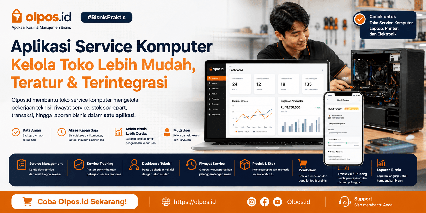 Aplikasi Service Komputer untuk Mempermudah Pengelolaan Toko Service