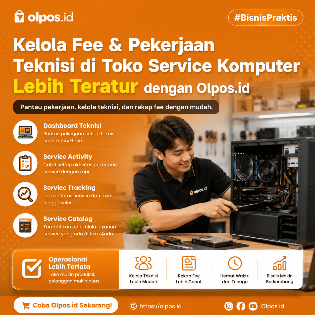 Cara Mengelola Fee dan Pekerjaan Teknisi di Toko Service Komputer