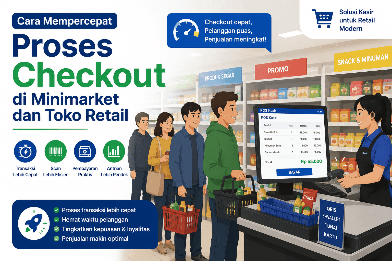 Cara Mempercepat Proses Checkout di Minimarket dan Toko Retail