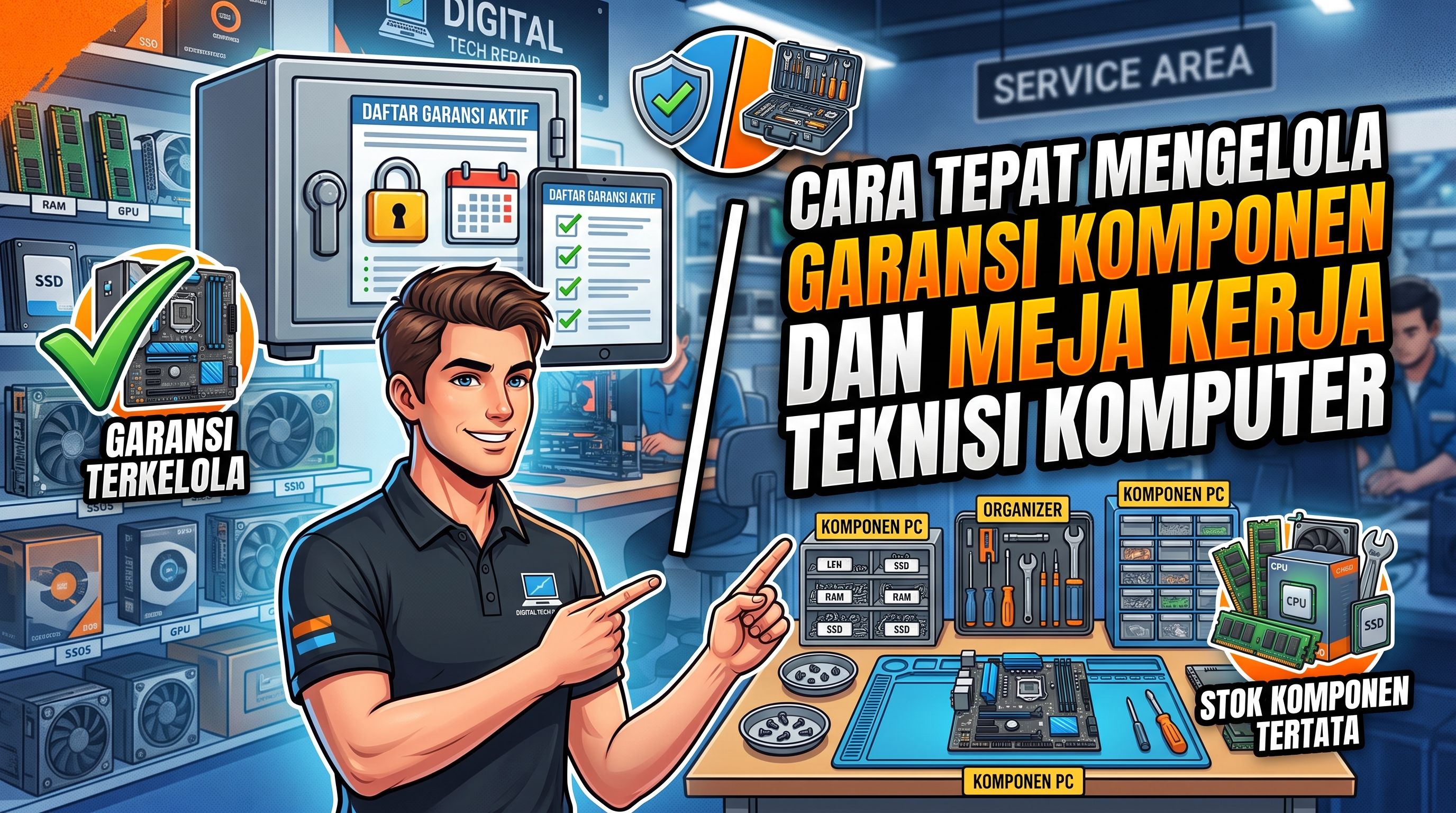 Cara Tepat Mengelola Garansi Komponen dan Meja Kerja Teknisi Komputer