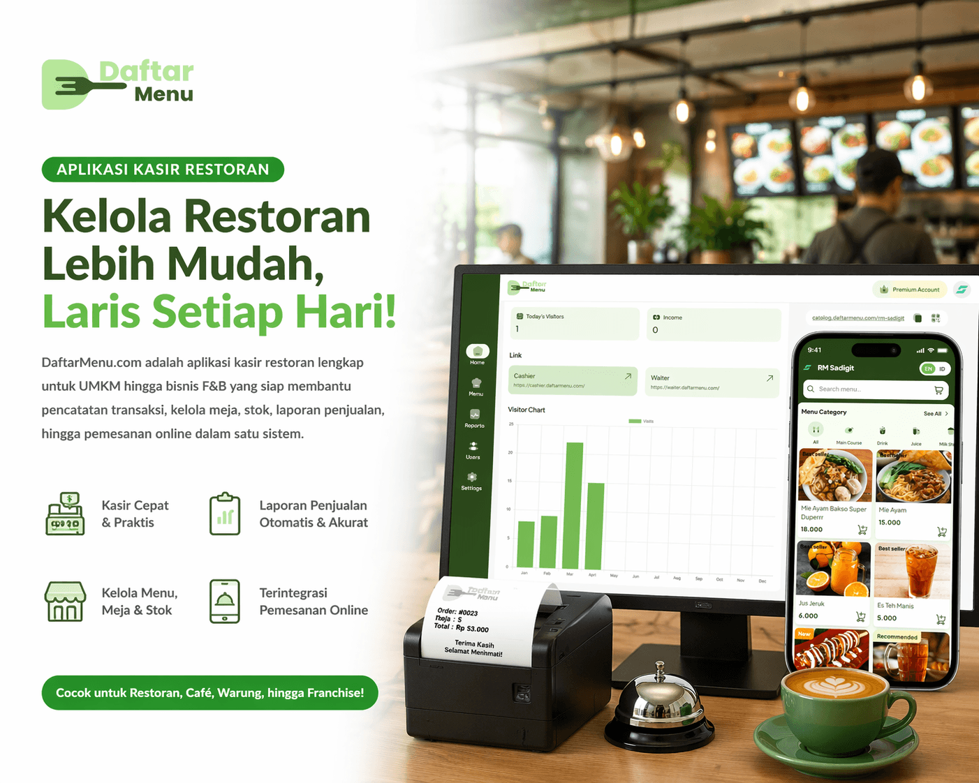 Sadigit Meluncurkan Aplikasi Restoran Daftar Menu Gratis